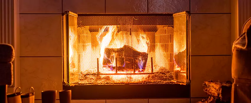 Mendota Hearth Landscape Fireplace Installation in Brockton, Massachusetts