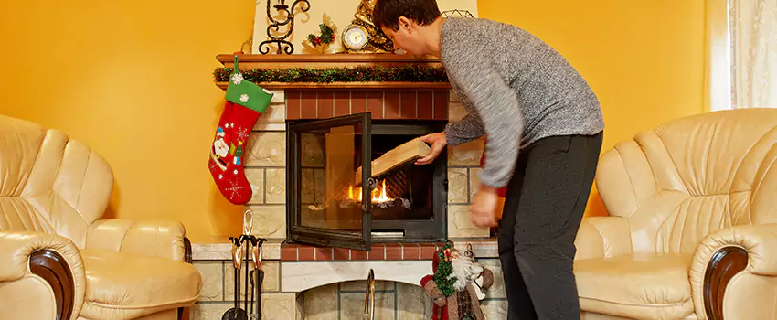 Rusted Metal Fireplace Restoration in Brockton, Massachusetts