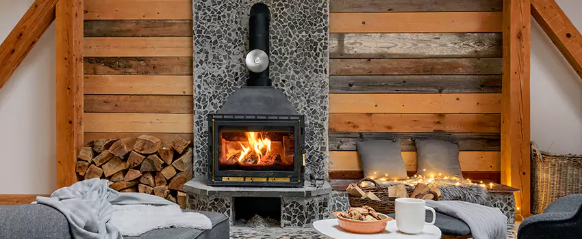 Thelin Hearth Products Direct Vent Gas Stove Fireplace Inspection in Brockton, Massachusetts
